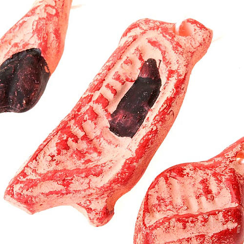 Carne appesa macellaio 2 pz. assortiti presepe fai da te 2