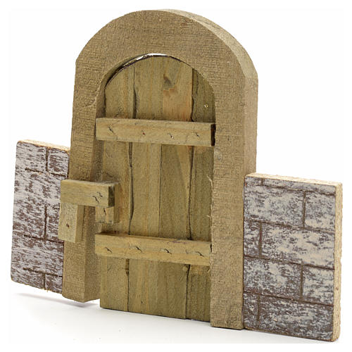 Nativity set accessory, arch gate with wall 1