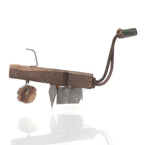 Nativity set accessory, wood and metal plough 1