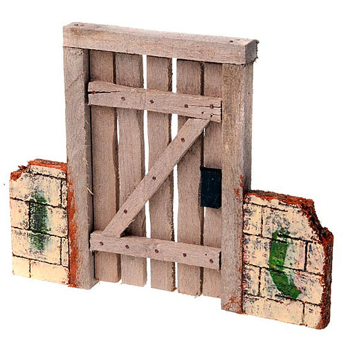 Nativity set accessory, gate with fence 1