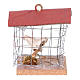 Cage avec oiseau, pour crèche 10cm s3