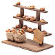 Mesa con pan para el belén madera y terracota s2