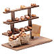 Mesa con pan para el belén madera y terracota s3