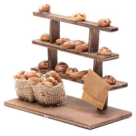 Stoisko z chlebem figurka do szopki drewno terakota