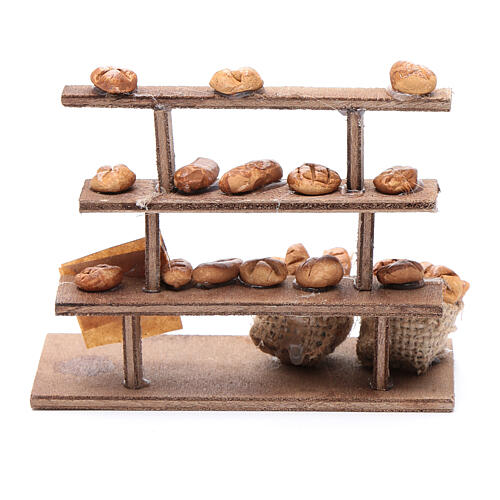 Balcão pão para presépio madeira terracota 4