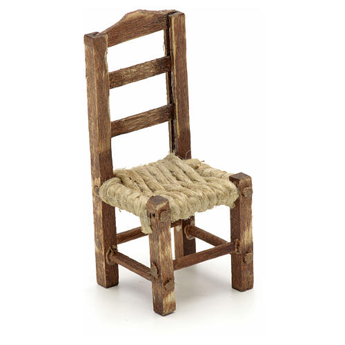 Accessoire crèche chaise bois h 4.5 cm 1