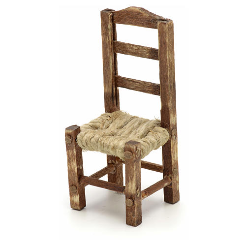 Accessoire crèche chaise bois h 4.5 cm 2