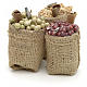 Sacco juta con cibo terracotta per presepe s1