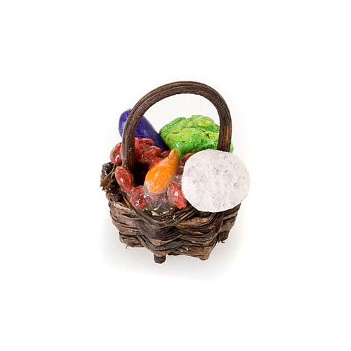 Miniature décor crèche panier fruits et lég 2