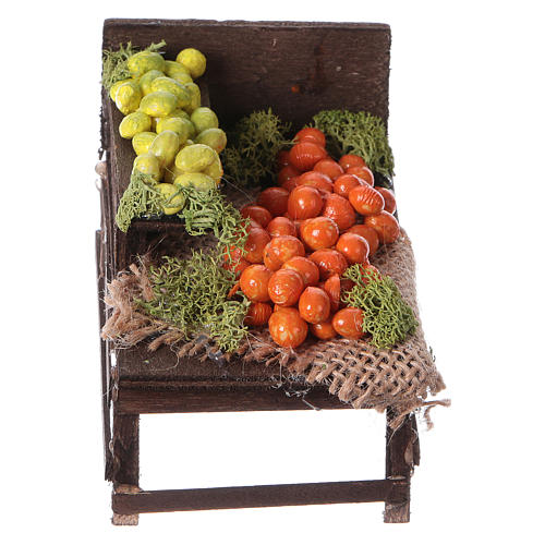 Neapolitan set accessory stand with citrus fruits terracotta 1
