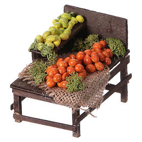 Neapolitan set accessory stand with citrus fruits terracotta