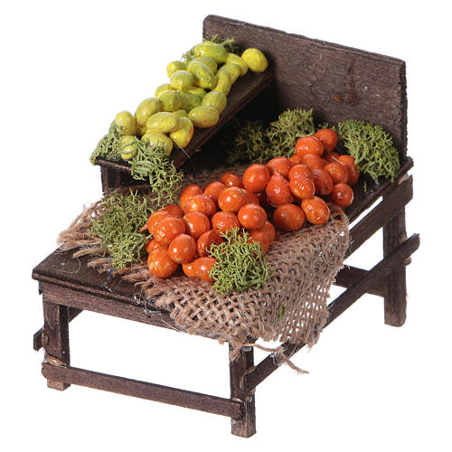 Neapolitan set accessory stand with citrus fruits terracotta 2