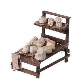 Mesa madeira queijo terracota presépio