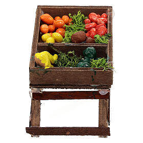 Mesa de madera con verduras terracota belén