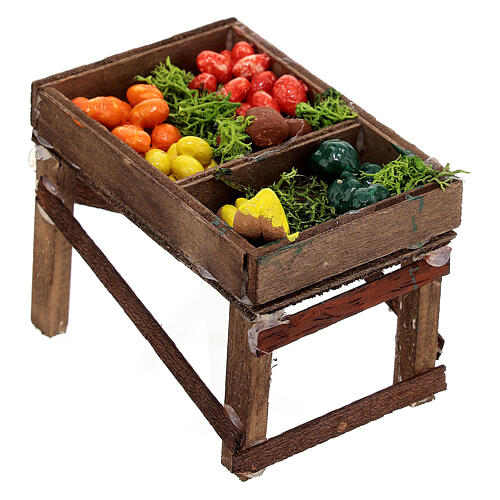 Mesa de madera con verduras terracota belén 3