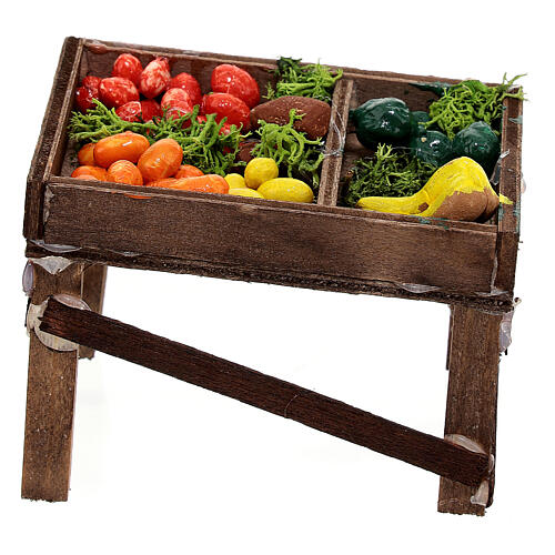 Mesa de madera con verduras terracota belén 4