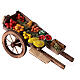 Wóz drewniany owoce i warzywa z terakoty do szopki s1