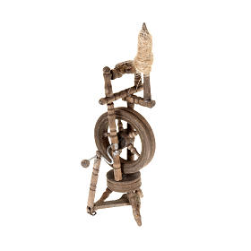 Nativity scene accessory, spinning wheel 10x5 cm