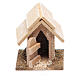 Caseta de madera para perro para belén de 10 cm s1