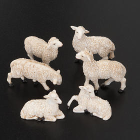 Schafe für Krippe 6 Stücke und 10 cm hoch