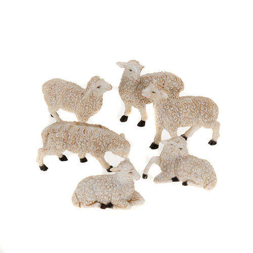 Schafe, Set 6-teilig, für 10 cm Krippe 1