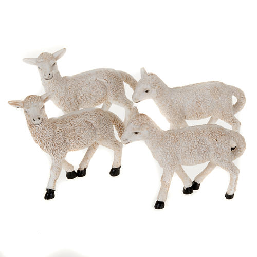 Nativity scene figurines, sheep 20 cm, 4 pieces 1