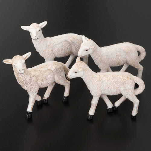 Nativity scene figurines, sheep 20 cm, 4 pieces 2