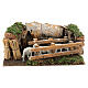 Ovile pecore legno e sughero presepe 10 cm s1