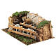 Ovile pecore legno e sughero presepe 10 cm s3