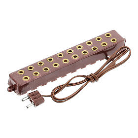 Luzes e Lamparinas para o Presépio: Bloco de 10 tomadas para luzes 3,5 e 4,5V Luzes e Lamparinas para o Presépio: Bloco de 10 tomadas para luzes 3,5 e 4,5V