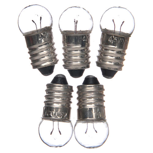 Light bulb, white, E10, 5 pieces, 3,5-4,5v. 1