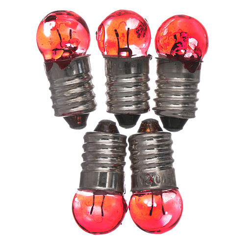 Ampoule E10 rouge 5pcs 3,5-4,5v. 1