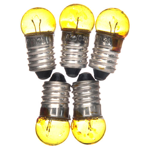 Glühbirne E10 gelb 5 Stk. 3,5-4,5v. 1