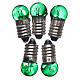 Lâmpada E10 verde 5 peças 3,5-4,5V s1