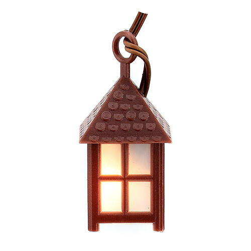 Nativity accessory, plastic lamp with white light, 4cm 3