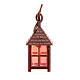 Nativity accessory, plastic lamp with red light, 4cm. s3