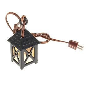 Luzes e Lamparinas para o Presépio: Lanterna plástico luz amarela h 4 cm Luzes e Lamparinas para o Presépio: Lanterna plástico luz amarela h 4 cm