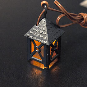 Luzes e Lamparinas para o Presépio: Lanterna plástico luz amarela h 4 cm Luzes e Lamparinas para o Presépio: Lanterna plástico luz amarela h 4 cm