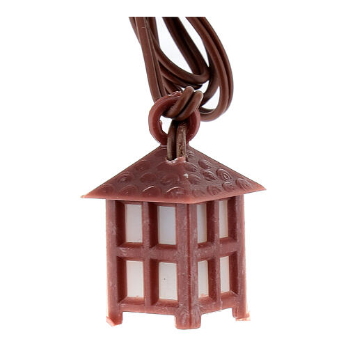 Lampion plastik światło białe h 2.5 cm 1