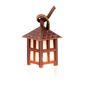 Luzes e Lamparinas para o Presépio: Lanterna plástico luz branca h 2,5 cm Luzes e Lamparinas para o Presépio: Lanterna plástico luz branca h 2,5 cm