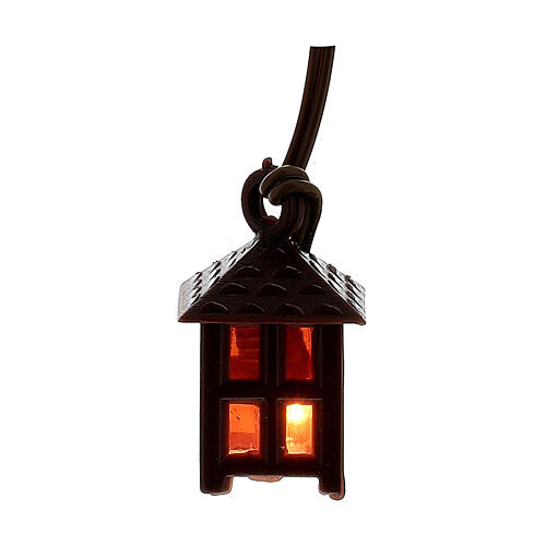 Nativity accessory, plastic lamp with red light, 2.5cm 1