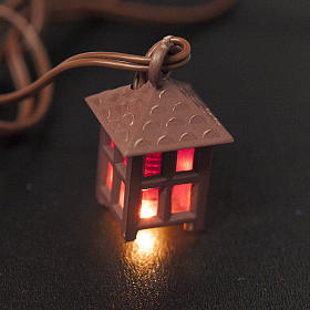 Luzes e Lamparinas para o Presépio: Lanterna plástico luz vermelha h 2,5 cm Luzes e Lamparinas para o Presépio: Lanterna plástico luz vermelha h 2,5 cm