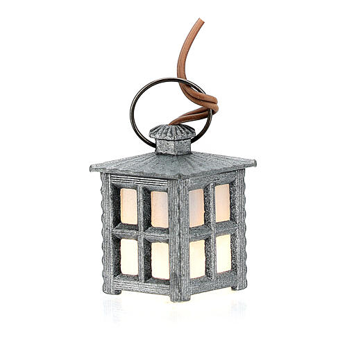 Nativity accessory, metal lamp with white light, 2.5cm 1