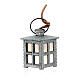 Nativity accessory, metal lamp with white light, 2.5cm s1