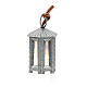 Nativity accessory, metal hexagonal lamp with white light, 3.5cm s3