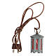 Nativity accessory, metal hexagonal lamp with red light, 3.5cm s2