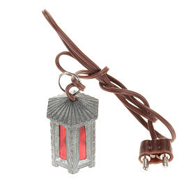 Lámparas y Luces: Farol metal luz roja hexagonal h. 3,5 cm. Lámparas y Luces: Farol metal luz roja hexagonal h. 3,5 cm.