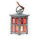 Nativity accessory, metal lamp with red light, 4cm s1