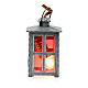 Nativity accessory, metal lamp with red light, 4cm s3