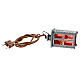 Nativity accessory, metal lamp with red light, 4cm s4